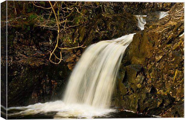 Waterfall Glen Arkaig Canvas Print by Jacqi Elmslie