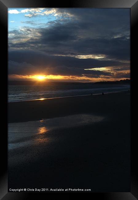 Bournemouth Sunset Framed Print by Chris Day