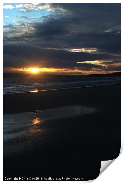 Bournemouth Sunset Print by Chris Day