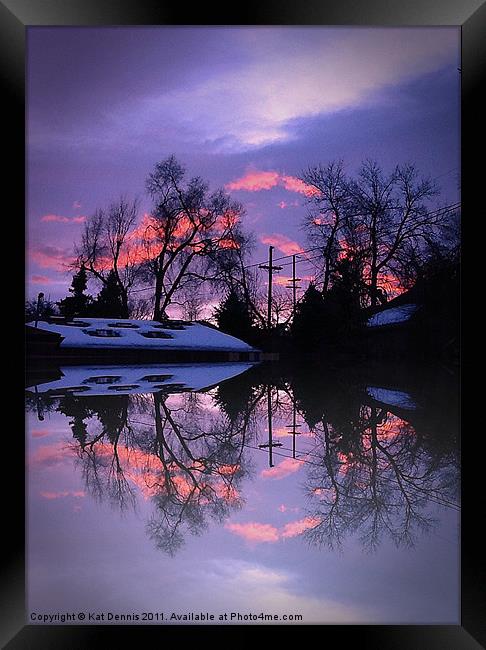 Reflections Of A Sunrise Framed Print by Kat Dennis