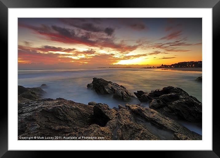 Dawn at the Rocks Framed Mounted Print by Mark Lucey