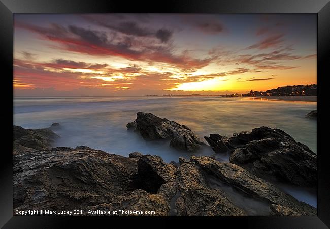 Dawn at the Rocks Framed Print by Mark Lucey