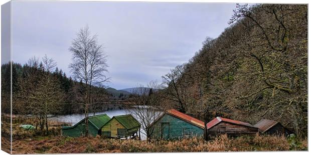 Boat houses Canvas Print by Sam Smith