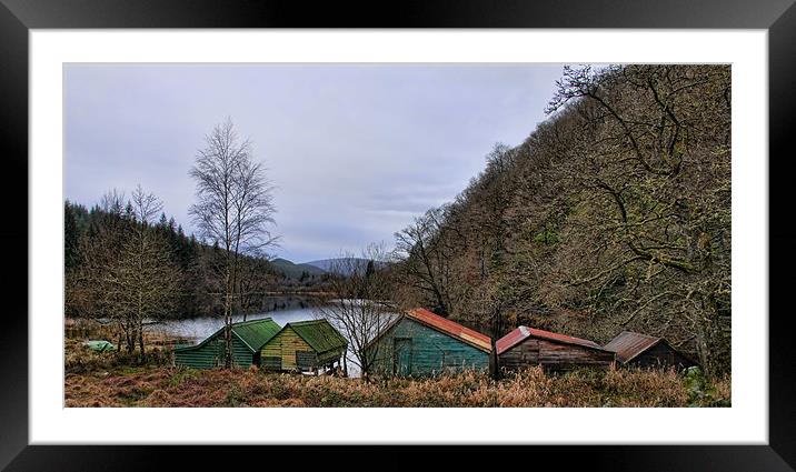 Boat houses Framed Mounted Print by Sam Smith
