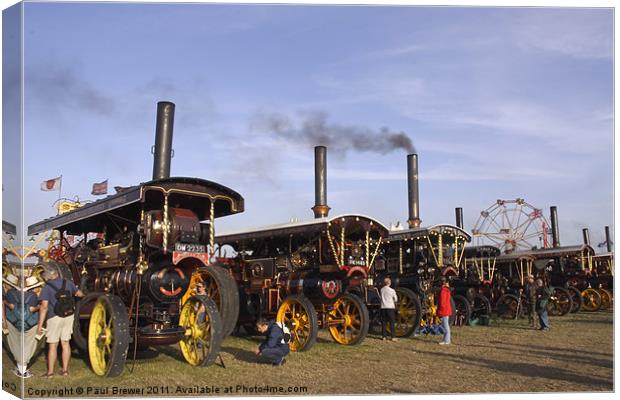 Showmans Engines Canvas Print by Paul Brewer