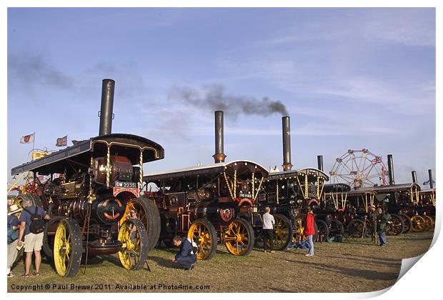 Showmans Engines Print by Paul Brewer