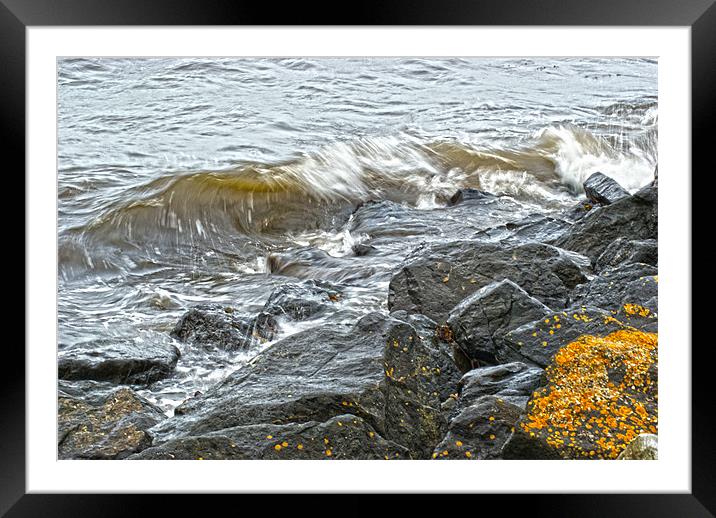 Rough Seas Framed Mounted Print by Grant Paterson