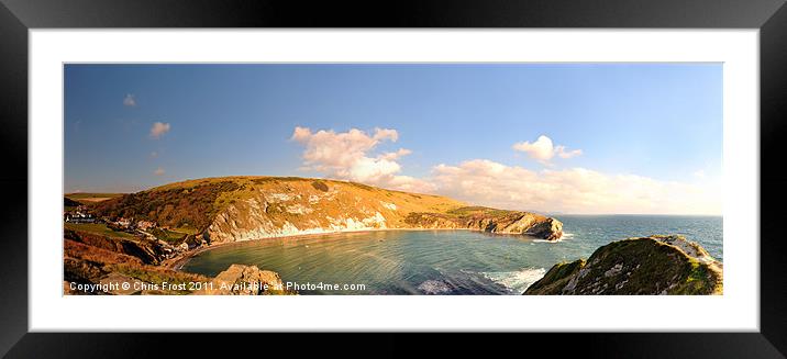 Lulworth Cove Panorama Framed Mounted Print by Chris Frost
