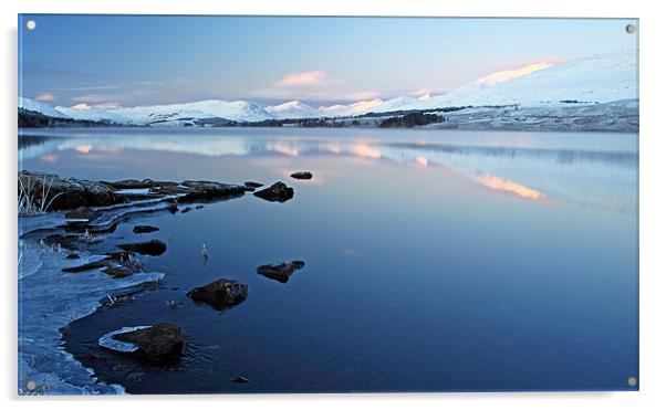 Loch Tulla Sunrise Acrylic by Grant Glendinning