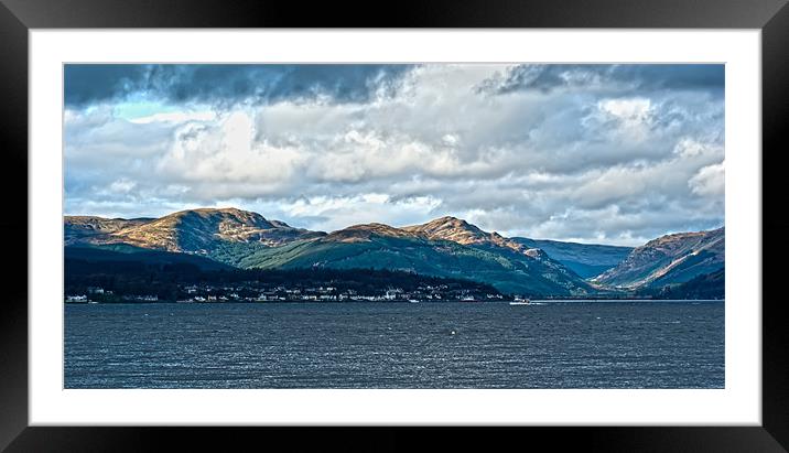 View Over Dunoon Framed Mounted Print by Grant Paterson