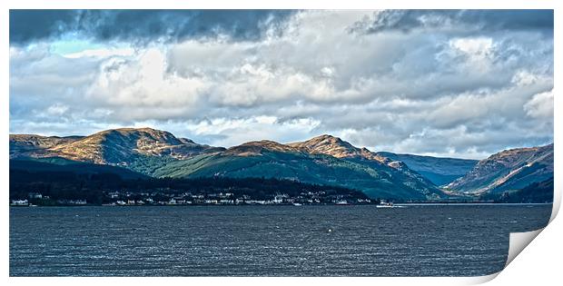 View Over Dunoon Print by Grant Paterson