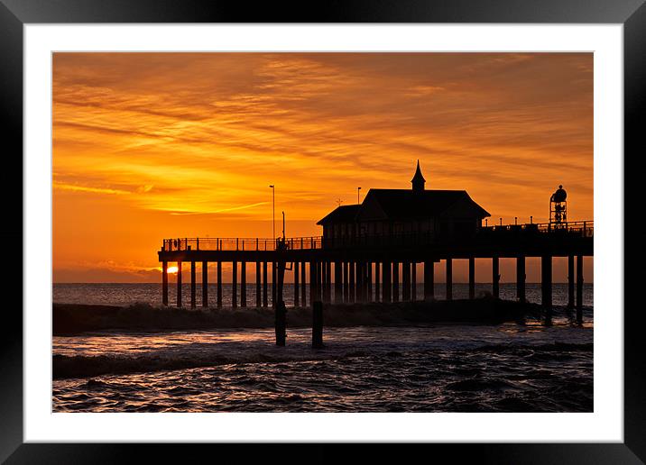 Sunrise over Southwold Pier Framed Mounted Print by Stephen Mole