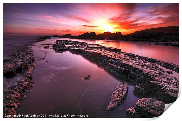 Howick Scar - December Print by Paul Appleby