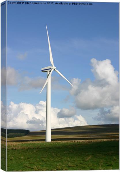wind turbine Canvas Print by allan somerville