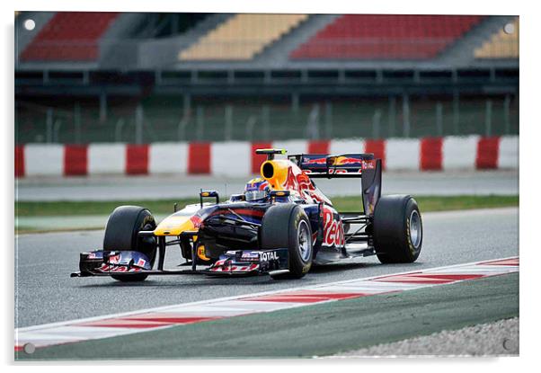 Mark Webber - 2011 Catalunya Acrylic by SEAN RAMSELL
