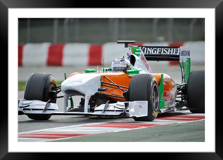 Adrian Sutil - 2011 - Force India Framed Mounted Print by SEAN RAMSELL