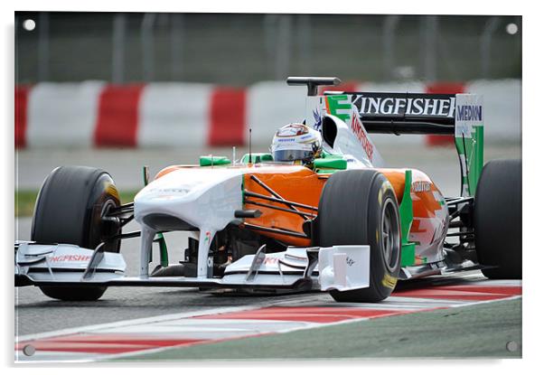 Adrian Sutil - 2011 - Force India Acrylic by SEAN RAMSELL