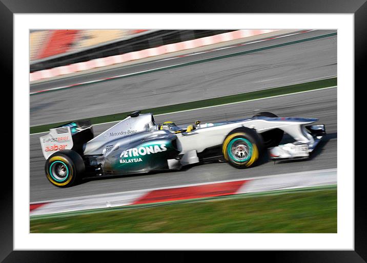 Nico Rosberg - 2011 - Catalunya Framed Mounted Print by SEAN RAMSELL