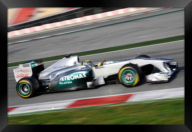 Nico Rosberg - 2011 - Catalunya Framed Print by SEAN RAMSELL