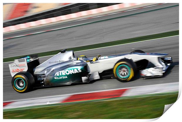 Nico Rosberg - 2011 - Catalunya Print by SEAN RAMSELL