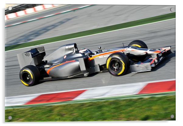 Hispania Racing F1 Team - 2011 Acrylic by SEAN RAMSELL