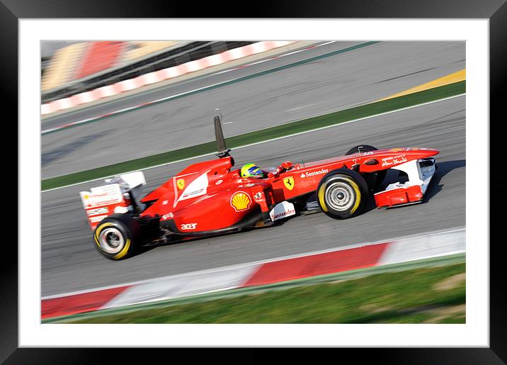 Felipe Massa - 2011 - Ferrari Framed Mounted Print by SEAN RAMSELL