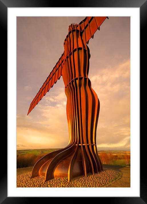 Angel of the North Framed Mounted Print by Kevin Tate