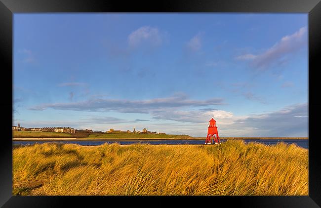 Herd Groyne Lighthouse Framed Print by Kevin Tate