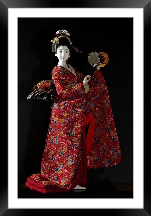 Japanese Doll Framed Mounted Print by Kevin Tate