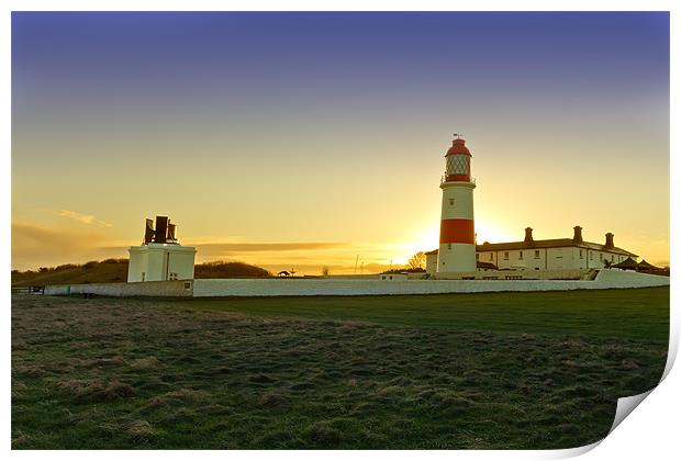 Souter Lighthouse Print by Kevin Tate