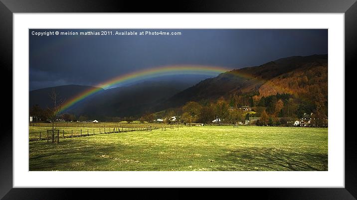 cumbrian pot of gold Framed Mounted Print by meirion matthias