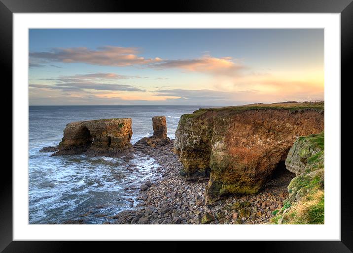 Whitburn Coastline Framed Mounted Print by Kevin Tate