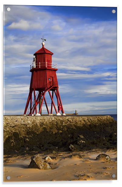 south shields groyne Acrylic by Northeast Images