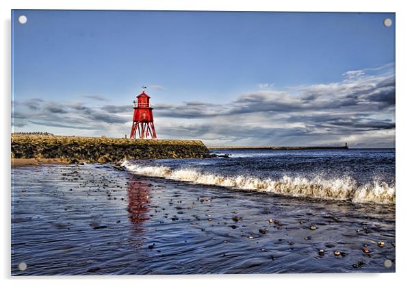 south shields groyne Acrylic by Northeast Images