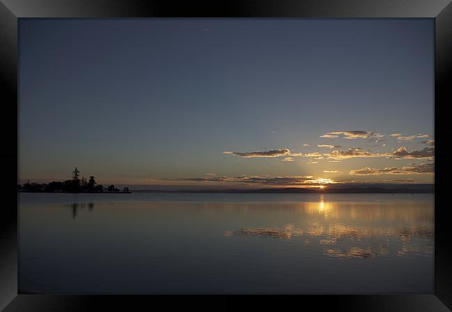 Lake Macquarie Sunset Framed Print by Sue Wotton