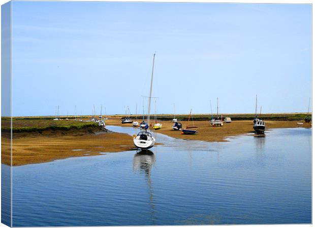 Wells Next The Sea Harbour Canvas Print by justin rafftree