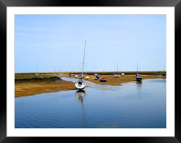 Wells Next The Sea Harbour Framed Mounted Print by justin rafftree