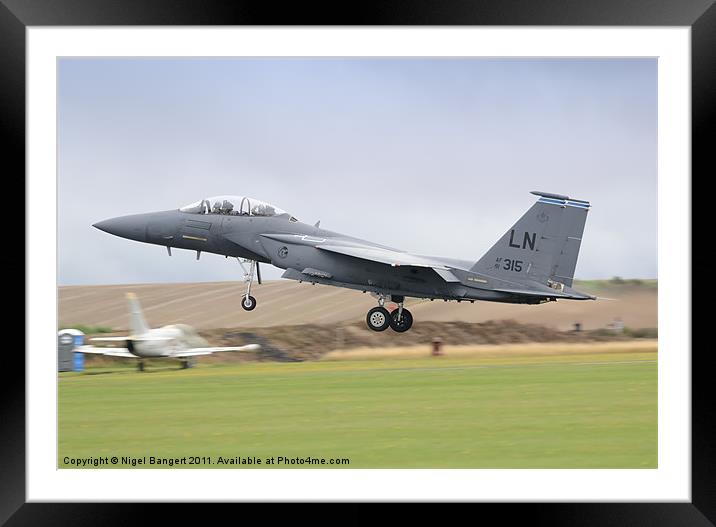 USAF F-15E Strike Eagle Framed Mounted Print by Nigel Bangert