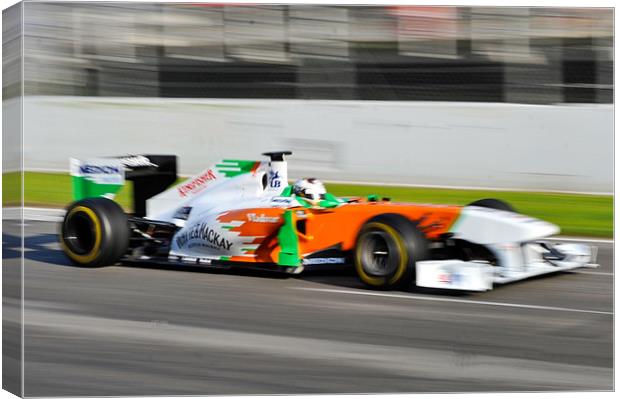 Adrian Sutil - Force India VJM04 Canvas Print by SEAN RAMSELL
