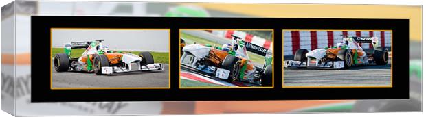 Paul di Resta - Force India 2011 Canvas Print by SEAN RAMSELL