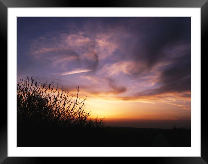 Sunset Swirls Framed Mounted Print by Dawn Gillies