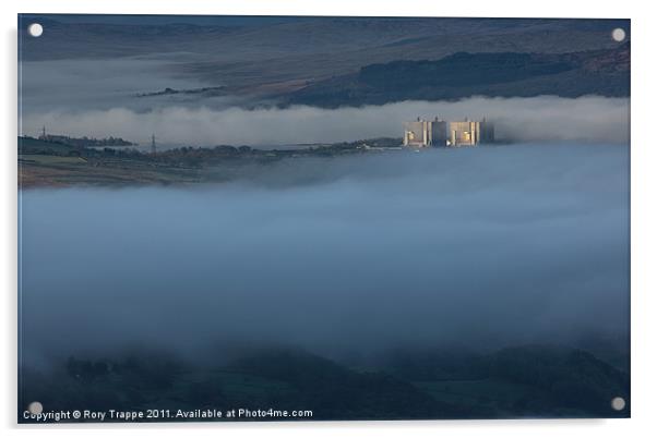 Trawsfynydd power station in the mist Acrylic by Rory Trappe