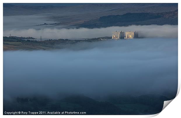 Trawsfynydd power station in the mist Print by Rory Trappe