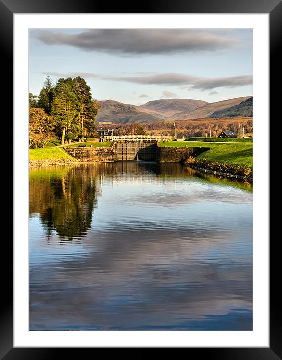 Caledonian Canal Lock Framed Mounted Print by Jacqi Elmslie