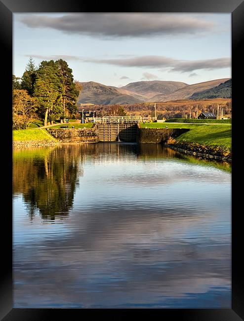 Caledonian Canal Lock Framed Print by Jacqi Elmslie
