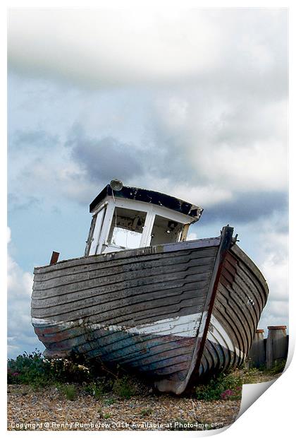 boat on a beach Print by Elouera Photography