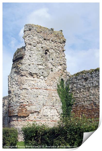 pevensey ruins Print by Elouera Photography