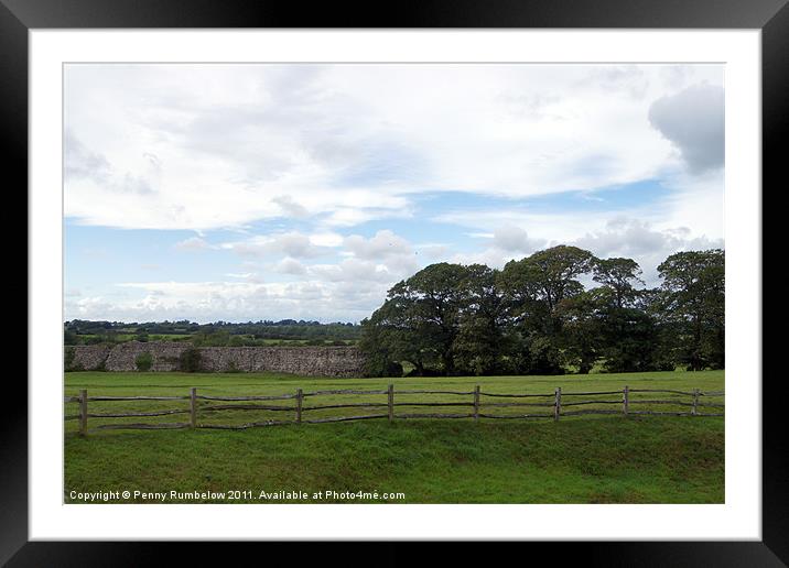 a view from pevensey ruins Framed Mounted Print by Elouera Photography