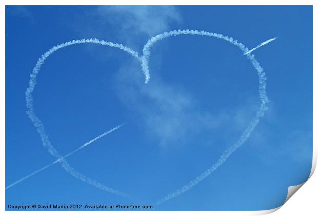 heart cloud Print by David Martin