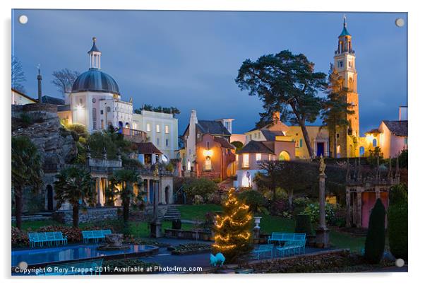Portmeirion village Acrylic by Rory Trappe
